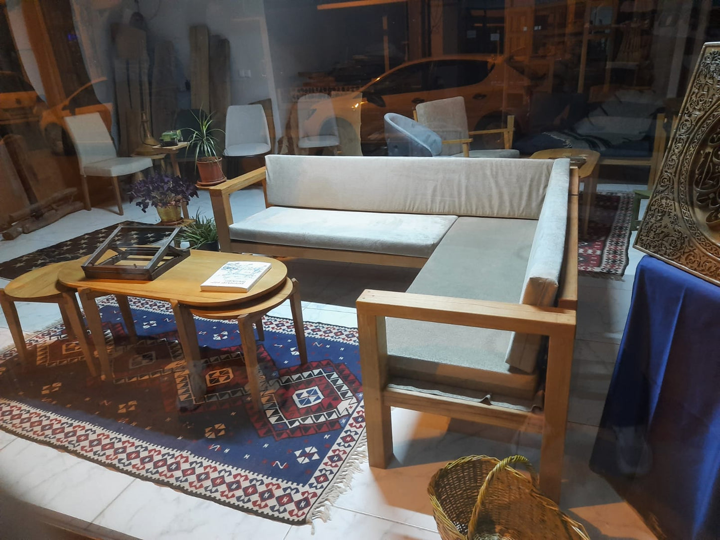 Ahşap sedir köşe takımı