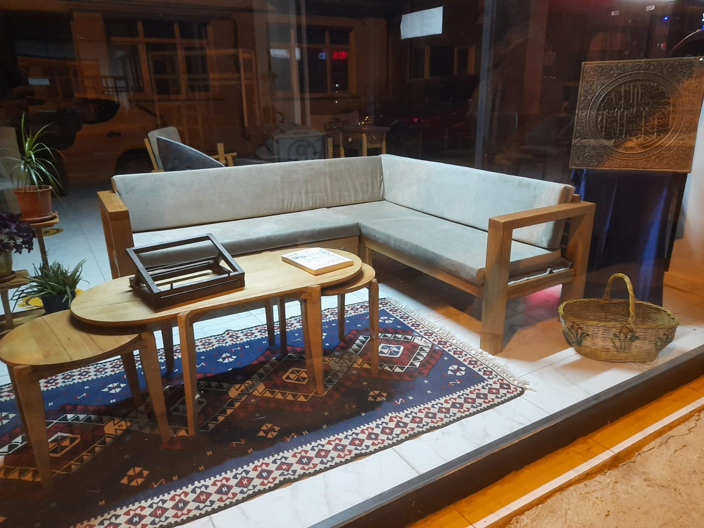 Ahşap sedir köşe takımı